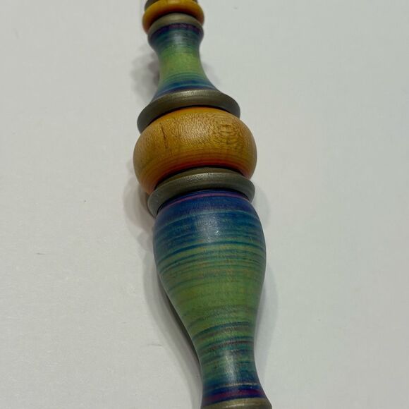 Wooden Maple Ornament Multi Color Polyurethane Spindle Christmas Ornament - Picture 2 of 8